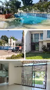 ZONA SUMIYA CASA EN RENTA EN CONDOMINIO CON SEGURIDAD JARDINES ALBERCA GYM TENIS